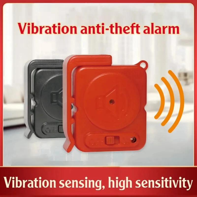 Vibration Alarm Sensors 120Db Ultra-Slim Detector Anti-Theft Burglar Alarm For Home Window Door Bike Bag Security