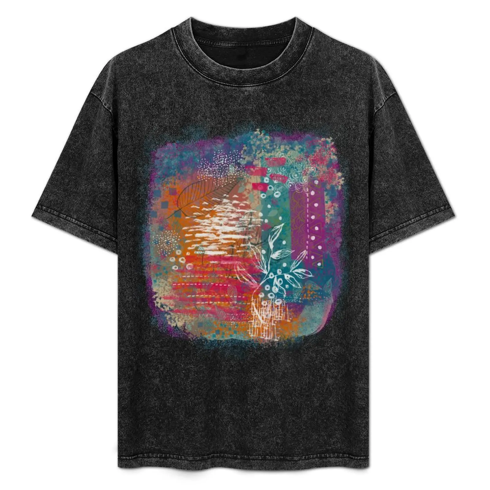 

Digital Inky Abstract Painting T-Shirt basketball graphic tees man clothes anime clothes plain t shirts men