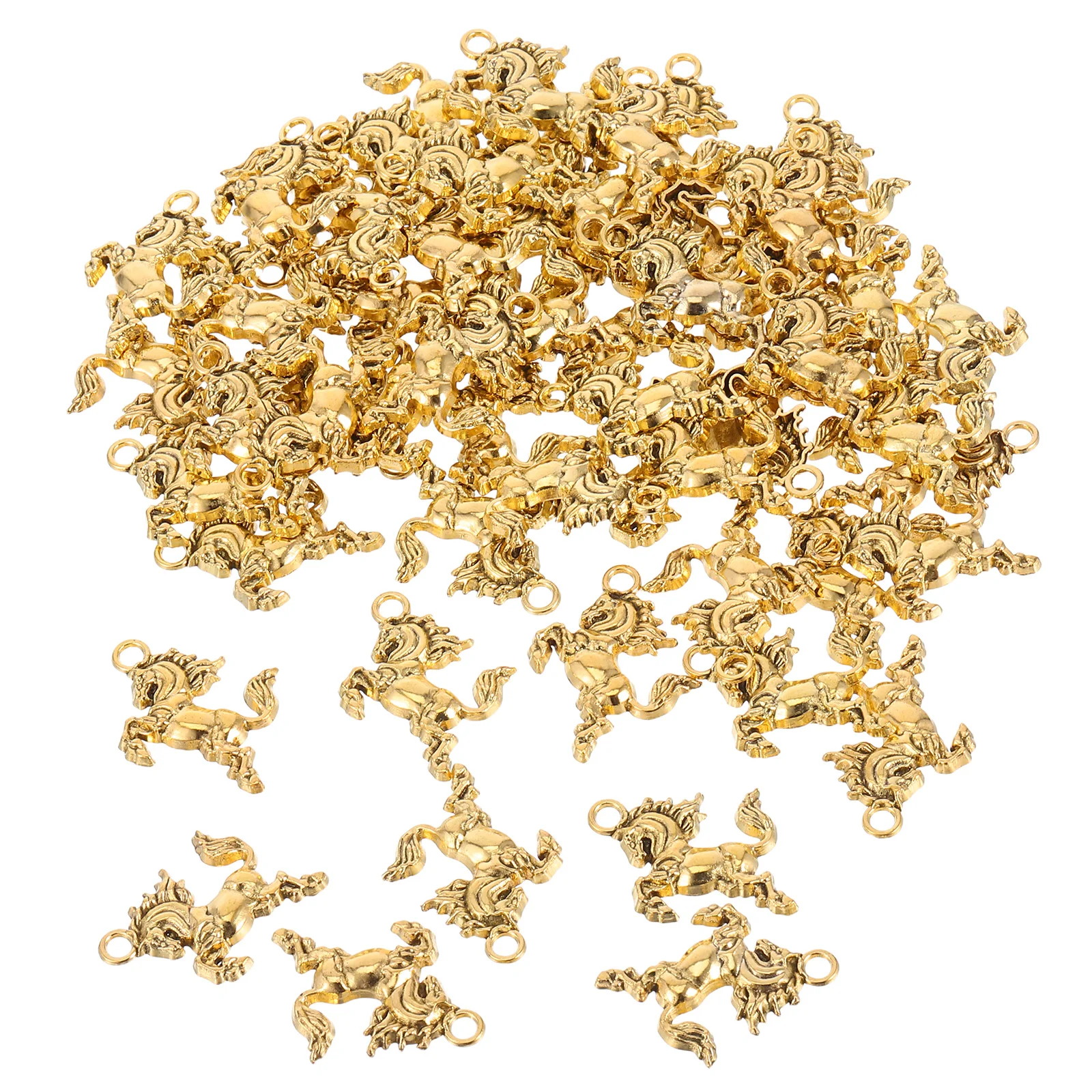 60 قطعة 2026 حُليات المجوهرات حقيبة يد الحصان حلية خرطوم صغير لصياغة استرخى أقراط السنة الصينية الجديدة حقيبة يد الحصان حلية