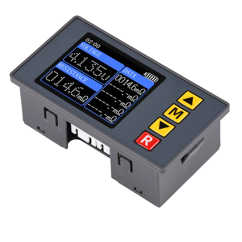 TS457 DC 5V Digital Voltmeter Battery Internal Resistance Tester High Precision Voltage Meter Battery Tester With Kelvin Clip