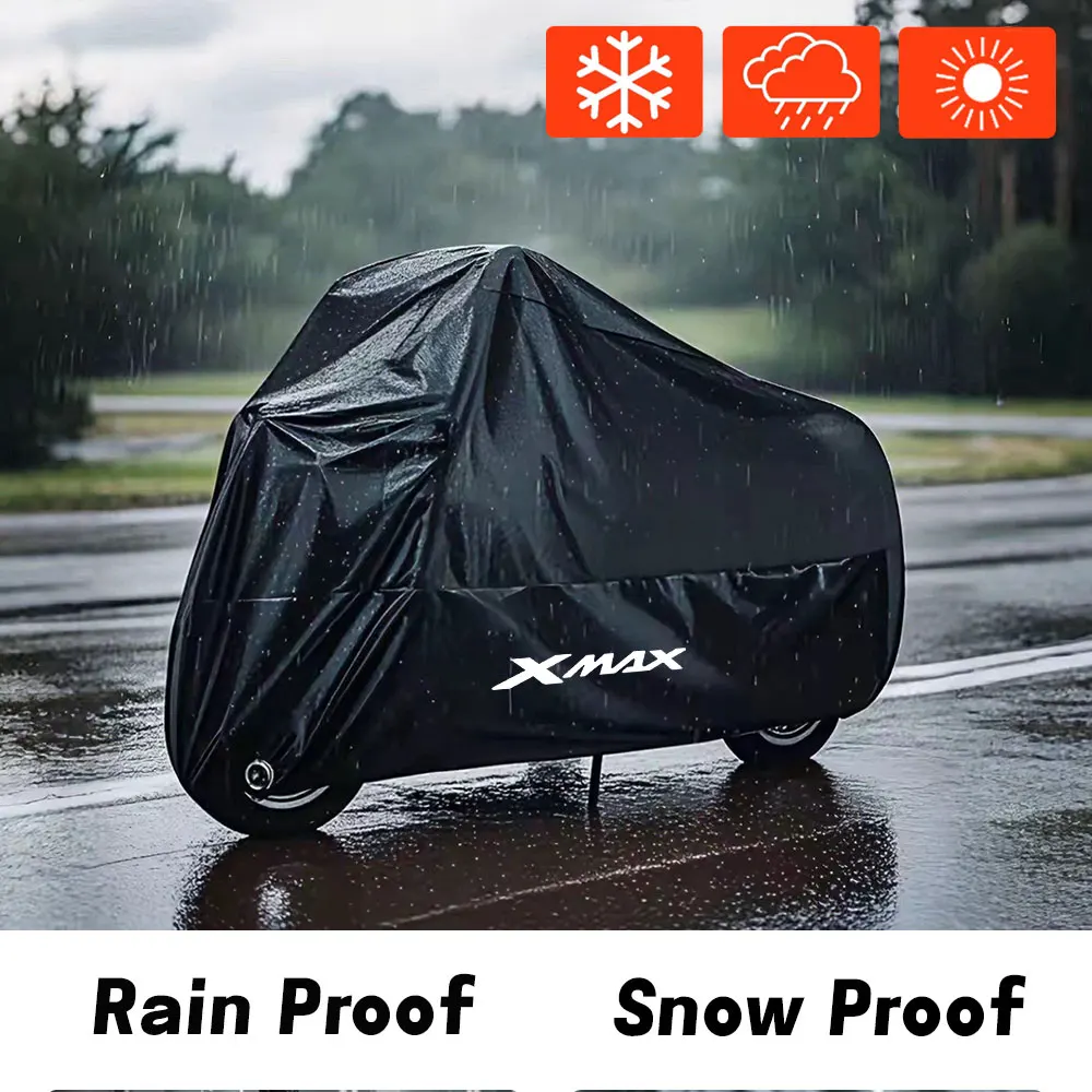 

Для Yamaha Xmax 125 250 300 400 Xmax 300 Xma 400 водонепроницаемый чехол для мотоцикла дождевик черный