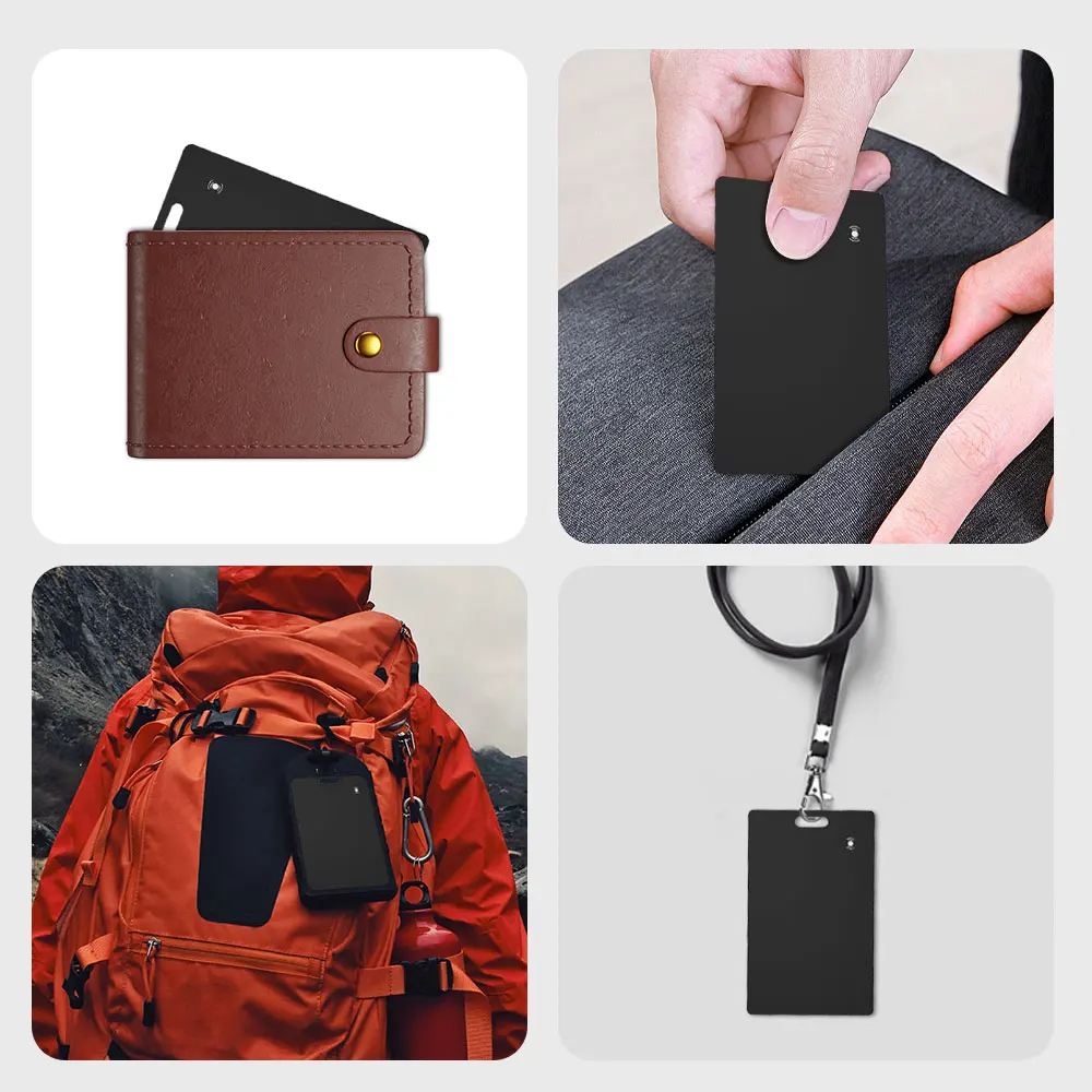 Ультратонкий интеллектуальный локатор для карточек с защитой от потерь, только для Android. Работает с Find Hub для кошельков и паспортов.