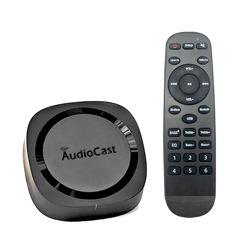 

IEAST AudioCast Pro M20 Wireless WiFi Audio Receiver Multi-room Music Box 2.4GHZ Wifi BT 5.0 Audio Speaker with Remote Control