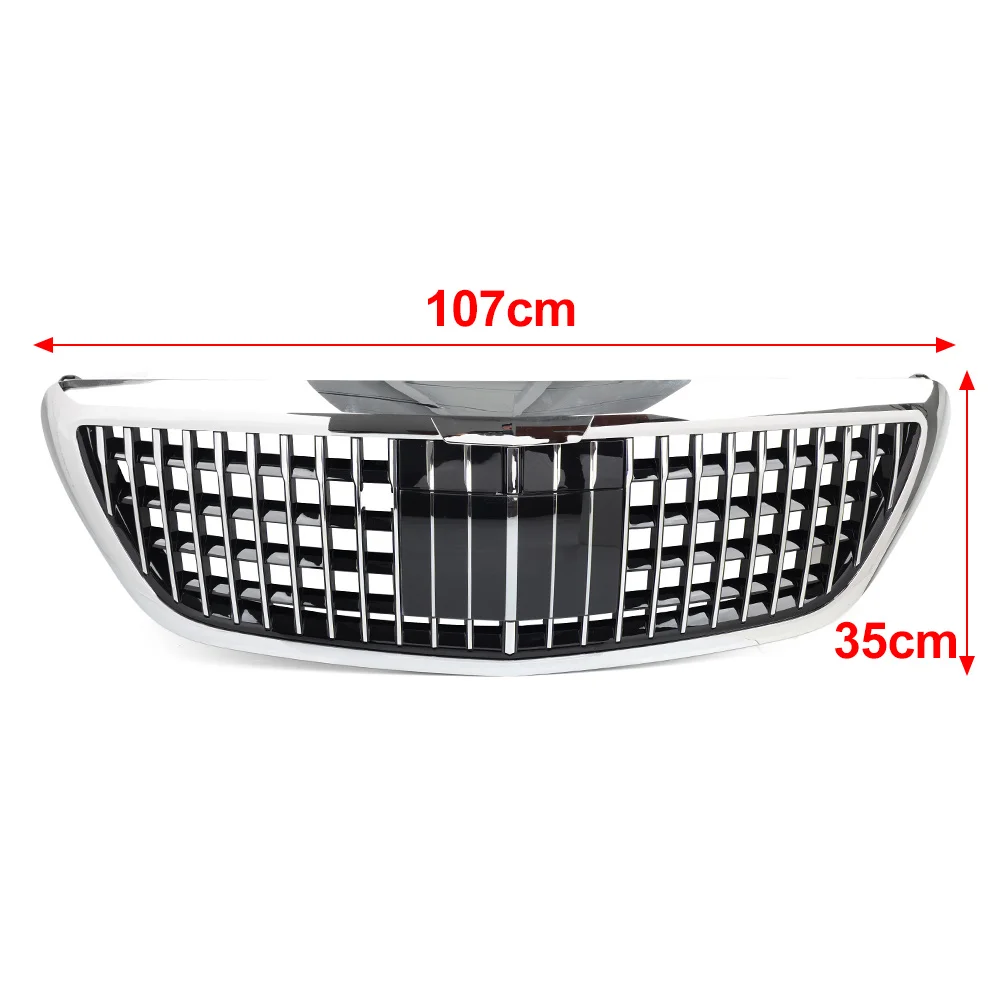 Chrome Car Front Bumper Radiator Hood Grille For Benz S-Class W222 S450 S550 S600 2014 2015 2016 2017 2018 2019 2020