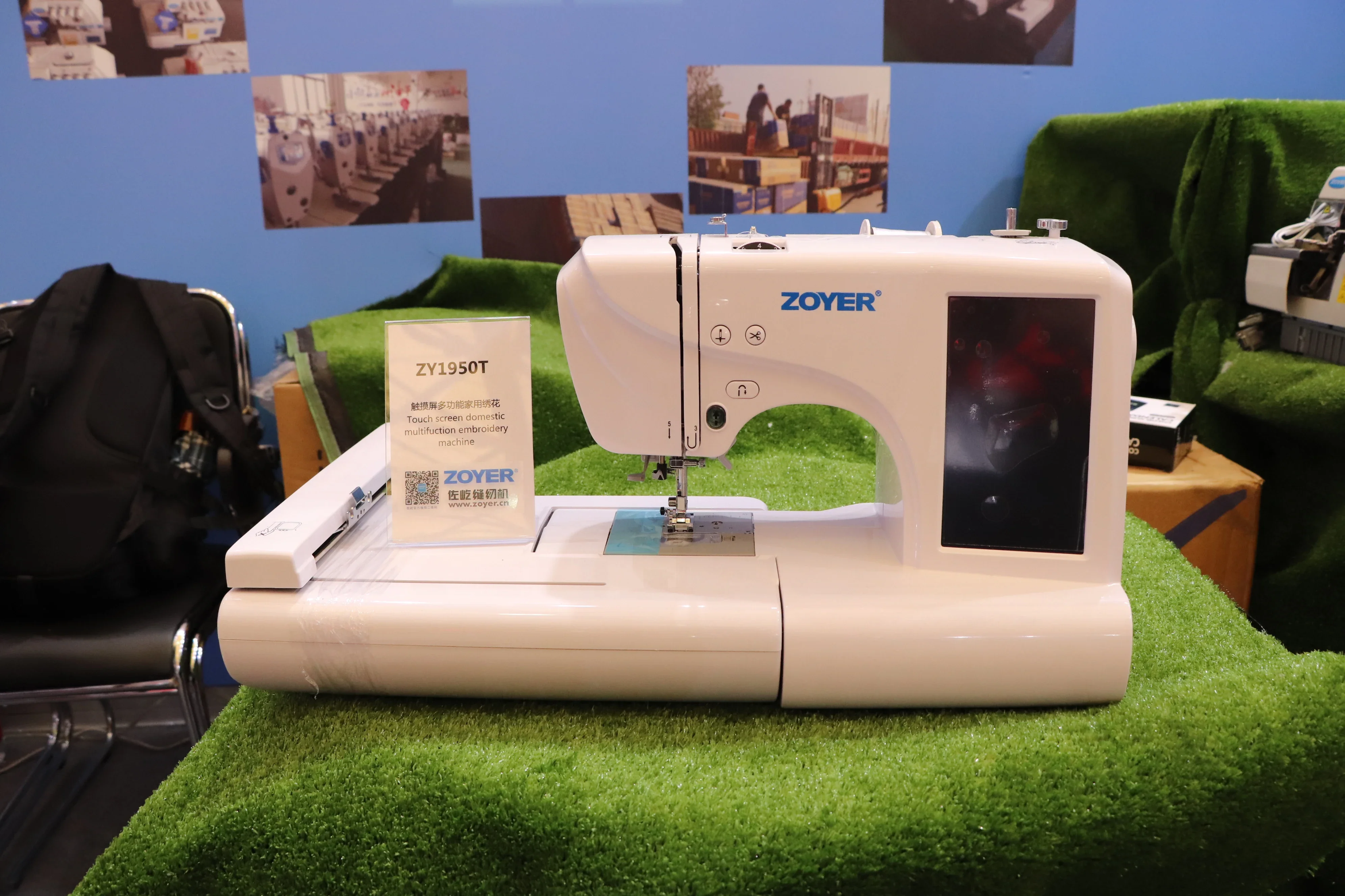 ZY1950T touch screen 96 design built-in  embroidery sewing machine domestic