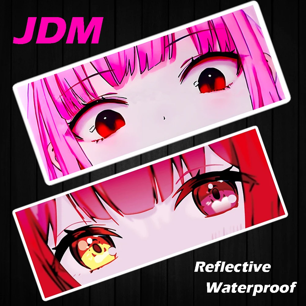 

JDM Anime Girl Reflective Motorcycle Stickers Moto Scooter Body Helmet Fuel Tank Decor Vinyl Decals Accessories For Honda Yamaha