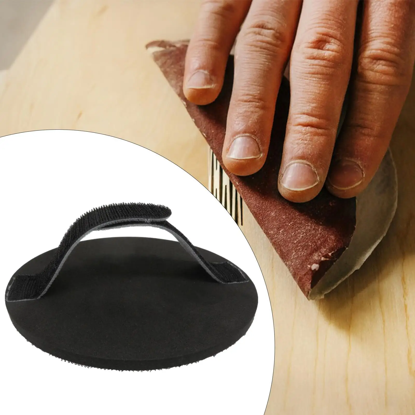 

Tray Manual Sanding Disc Power Sander Sanding Pad Hand Held Soft Hand Sanding Pad Tray for Woodworking Hobby Drywall Shop