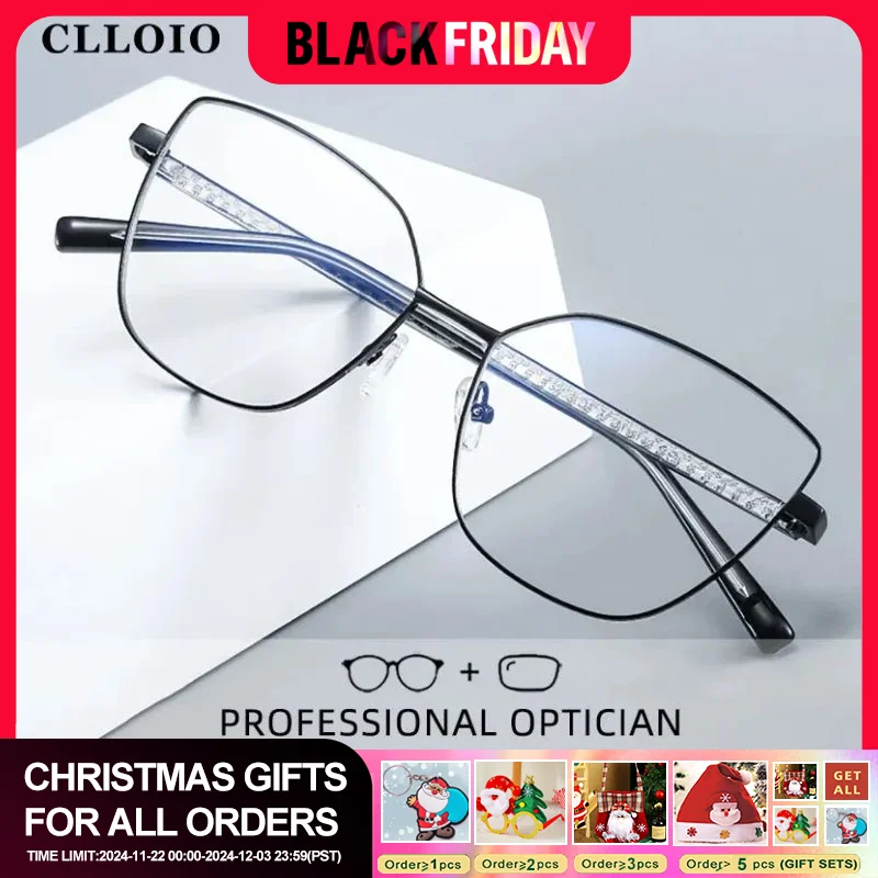 CLLOIO New Myopia Prescription Glasses Hyperopia Reading Glasses Women Anti Blue Light Computer Glasses Optical Eyeglasses Frame