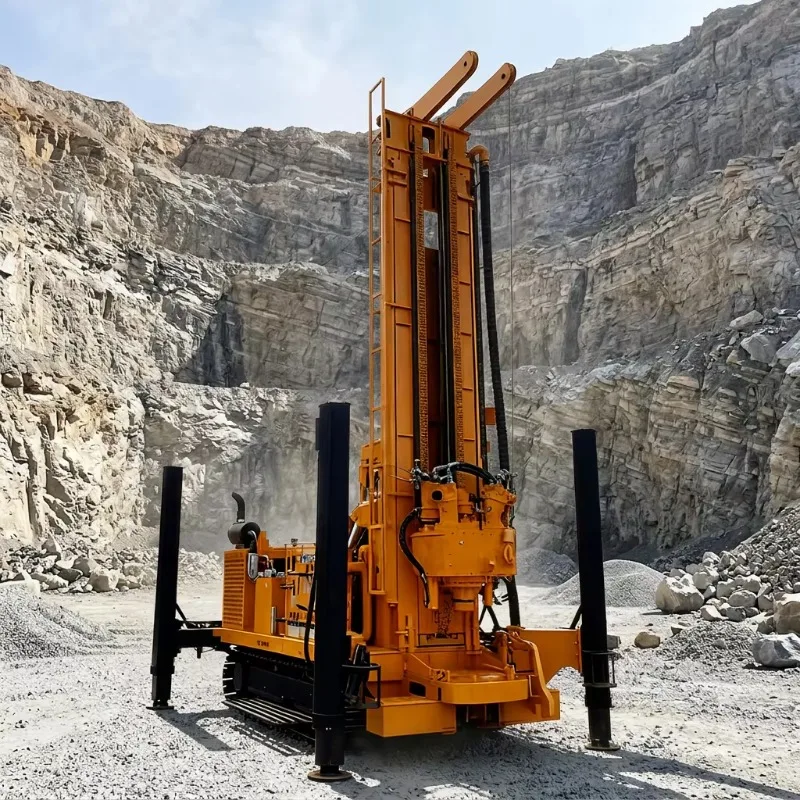 800m Borehole Water Well Drilling Rig with Hydraulic Rotary Hammer Pump Complete Equipment for Mining Construction Projects