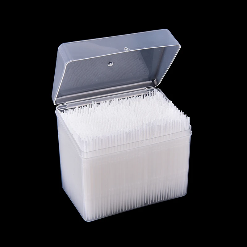 1100Pcs Plastic Dental Picks Oral Hygiene 2 Way Interdental Brush Tooth Pick