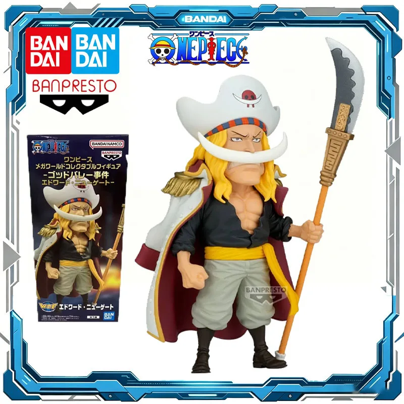 Bandai Genuine One Piece Mega World Collectable Figure God Valley Incident Edward Newgate Action Figure Toys for Boys Girls Gift