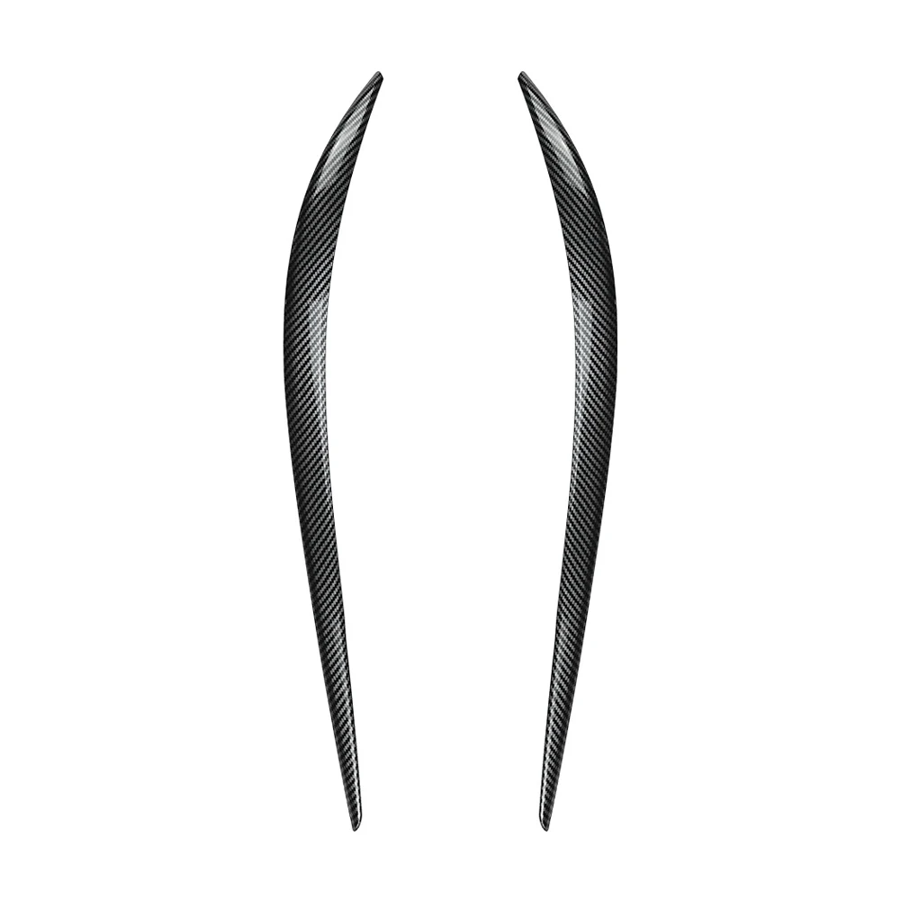 Sporty Look Upgrade Black Headlight Eyelid ABS Construction Direct Replacement Easy Installation Sporty Styling