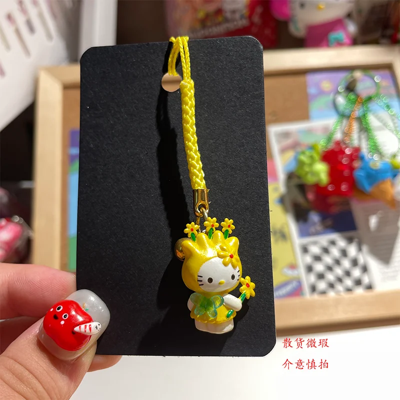 

Новый Sanrio Hello Kitty брелки мультфильм милый кот кулон украшение сумка подвеска для мобильного телефона Y2k стиль аксессуары для кукол подарки