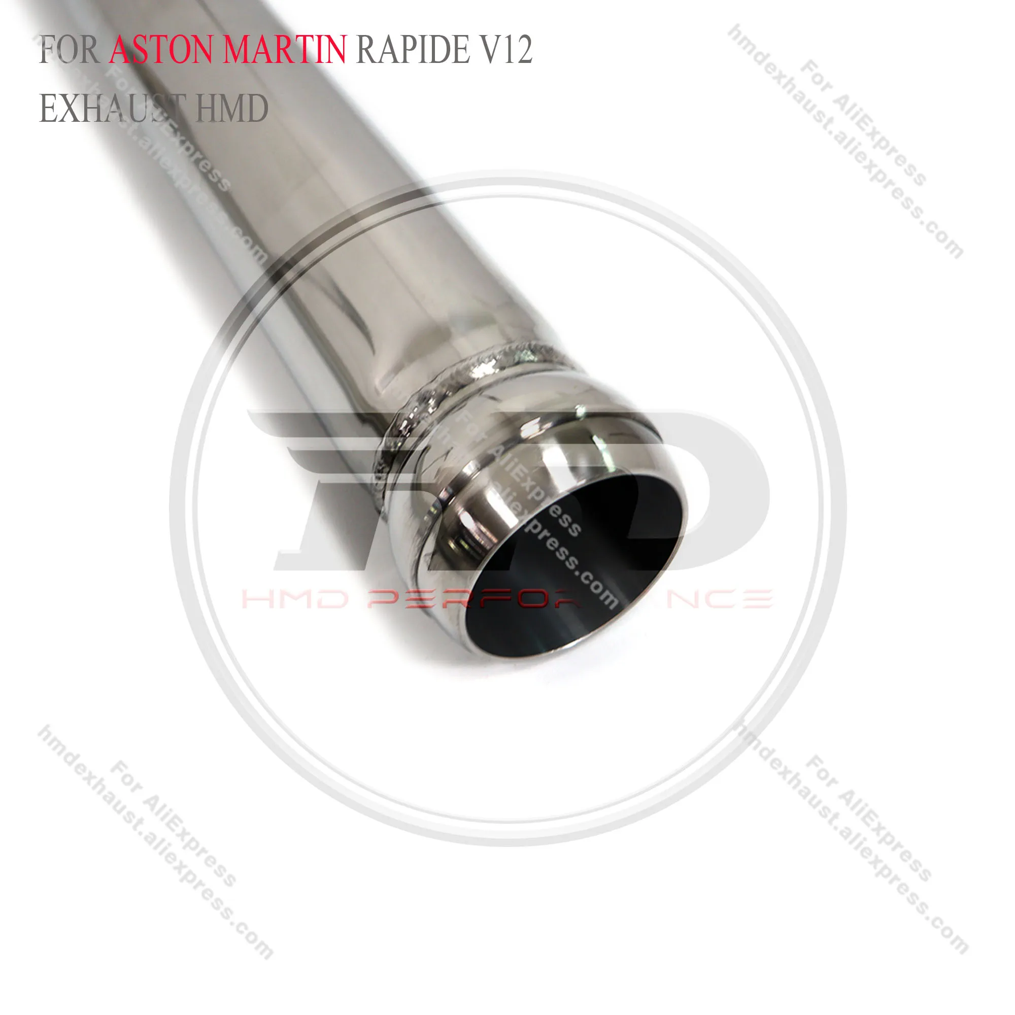 

HMD High Flow Performance Resonant Tube For Aston Martin Rapide V12 Exhaust System Stainless Steel Racing Pipe