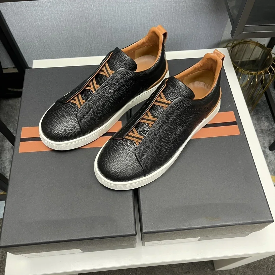 Mocassini di lusso in vera pelle di alta qualità e di alta qualità per scarpe sportive casual da uomo scarpe da uomo con suola piatta alla moda