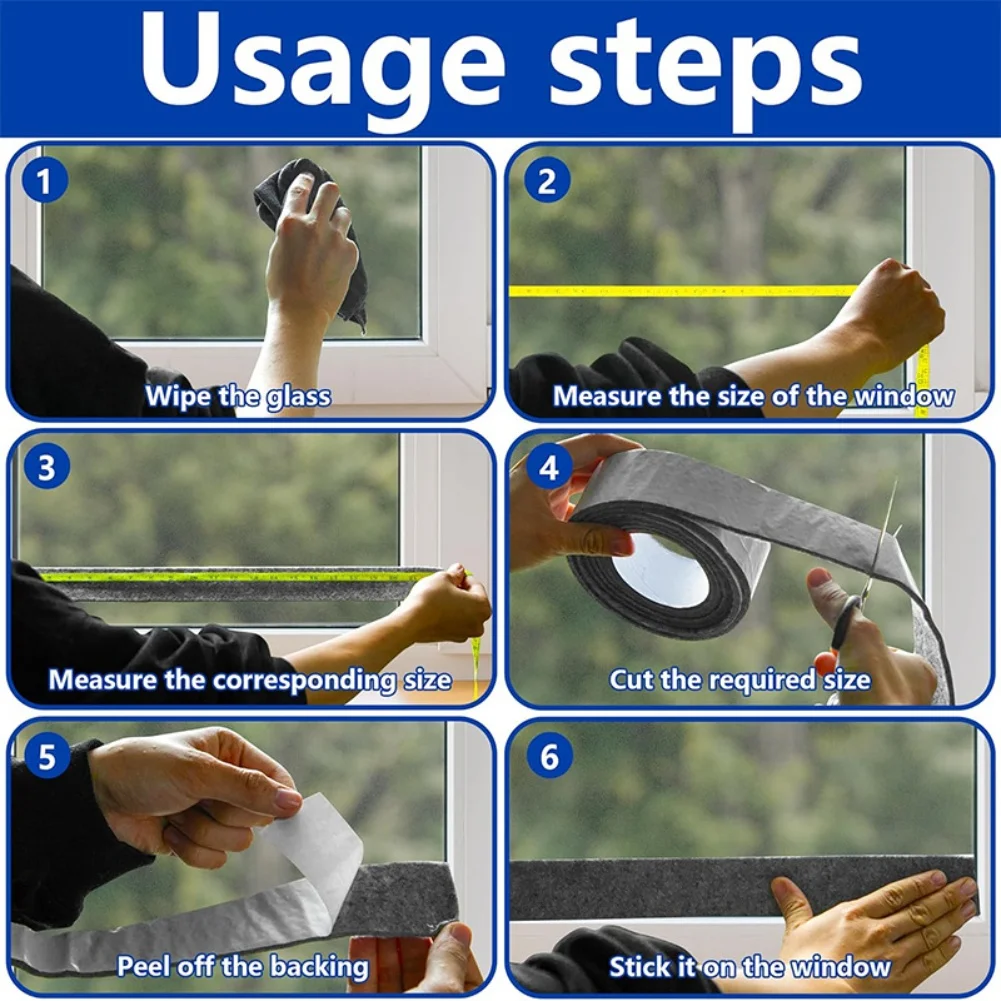 Window Anti-condensation Strips Window Glass Water Absorb Sticker Water Absorbing Strip Felt Strip Absorbent Strips