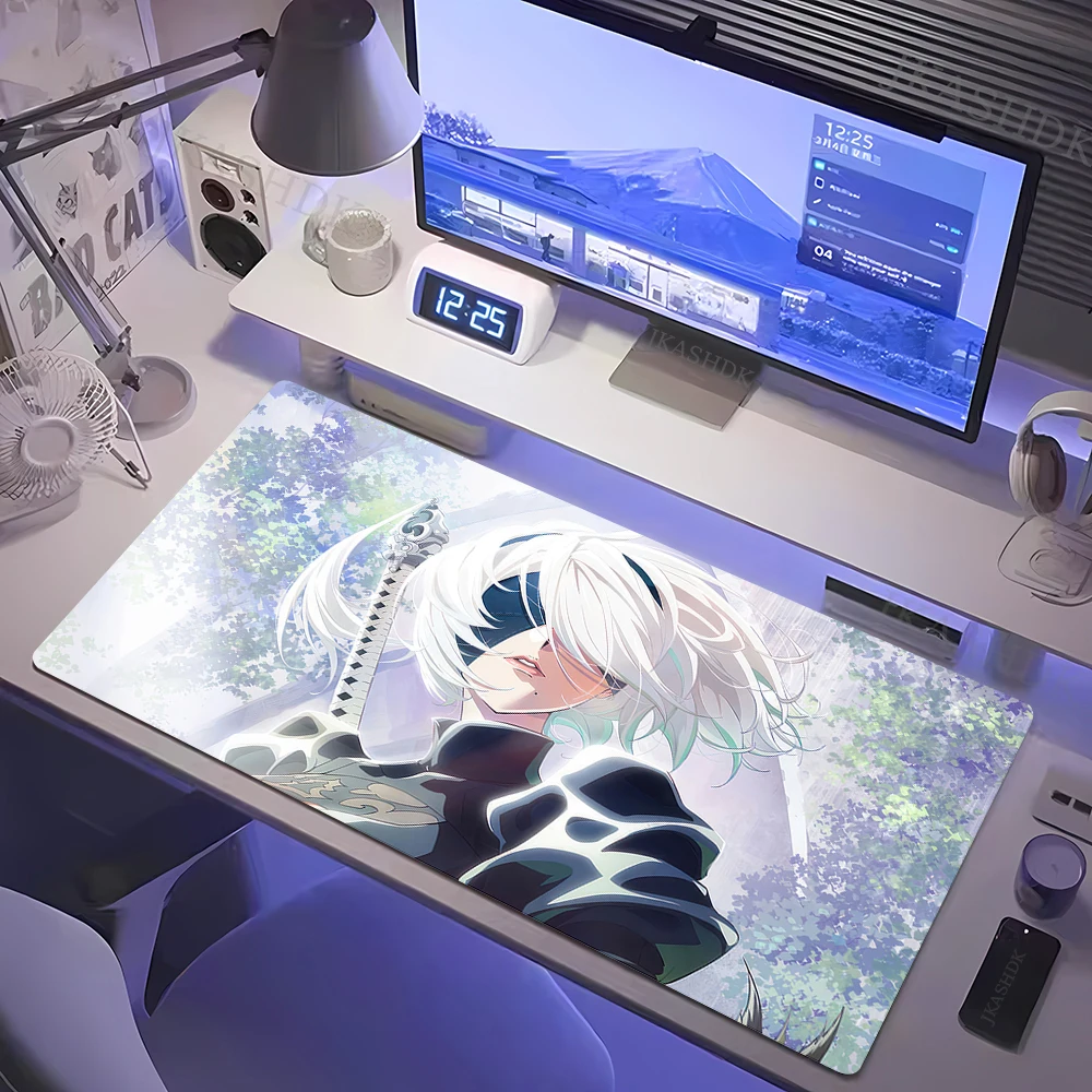 Anime Girl 2B Nier Automata Mousepad HD Custom Skin Cartoon Gaming Mouse Pad Keyboard Mouse Mats Pc Accessories Bedroom Desk Mat