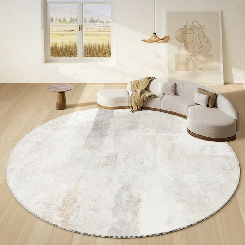 Light Luxury Carpets for Living Room Modern Minimalist Bedroom Decor Carpet Large Area Round Study Rug Thick Anti-slip Floor Mat