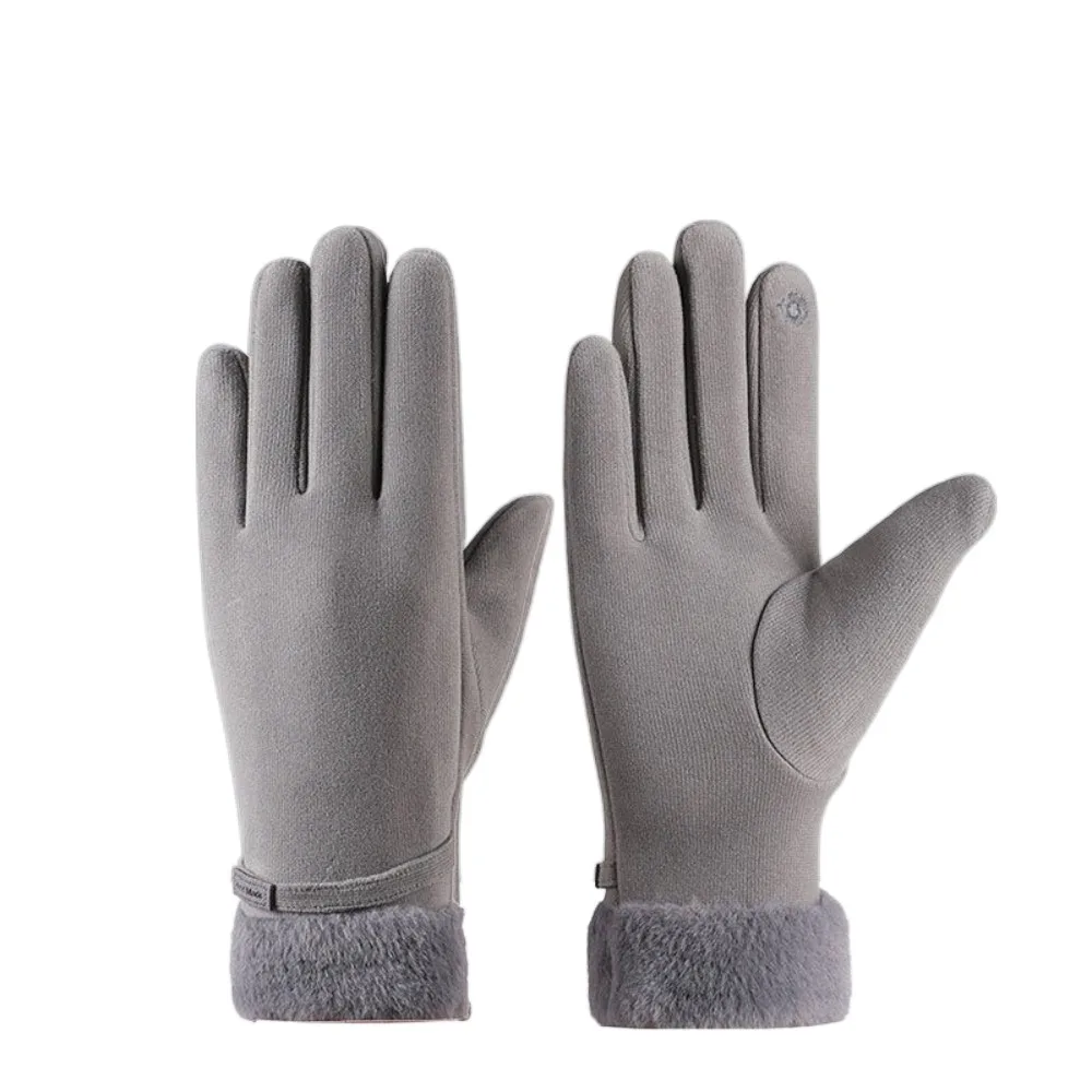 New Winter Gloves Warm Full Finger Touch Screen Gloves Touchable Screen Driving Mittens Girls