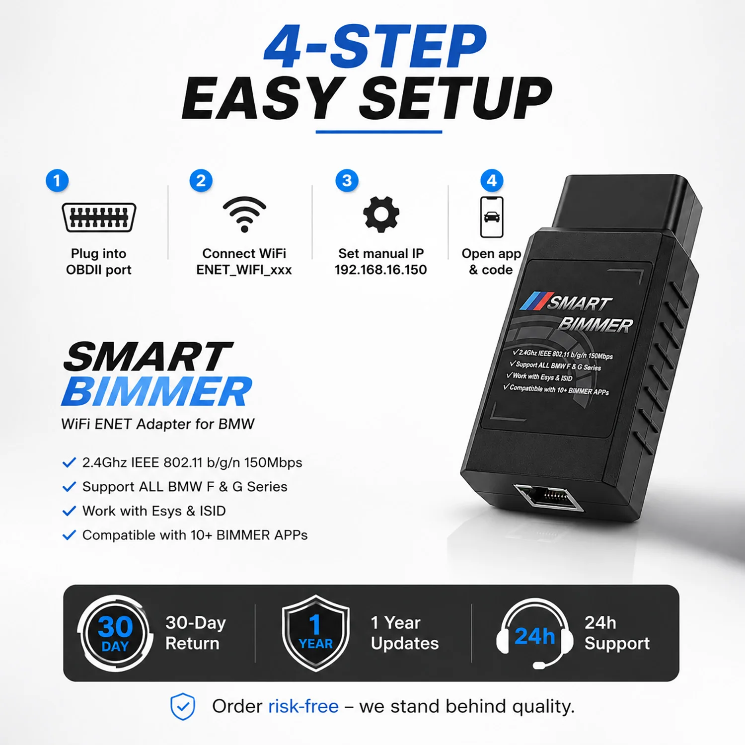 BMW OBD2 WiFi Adapter for F/G/I Series