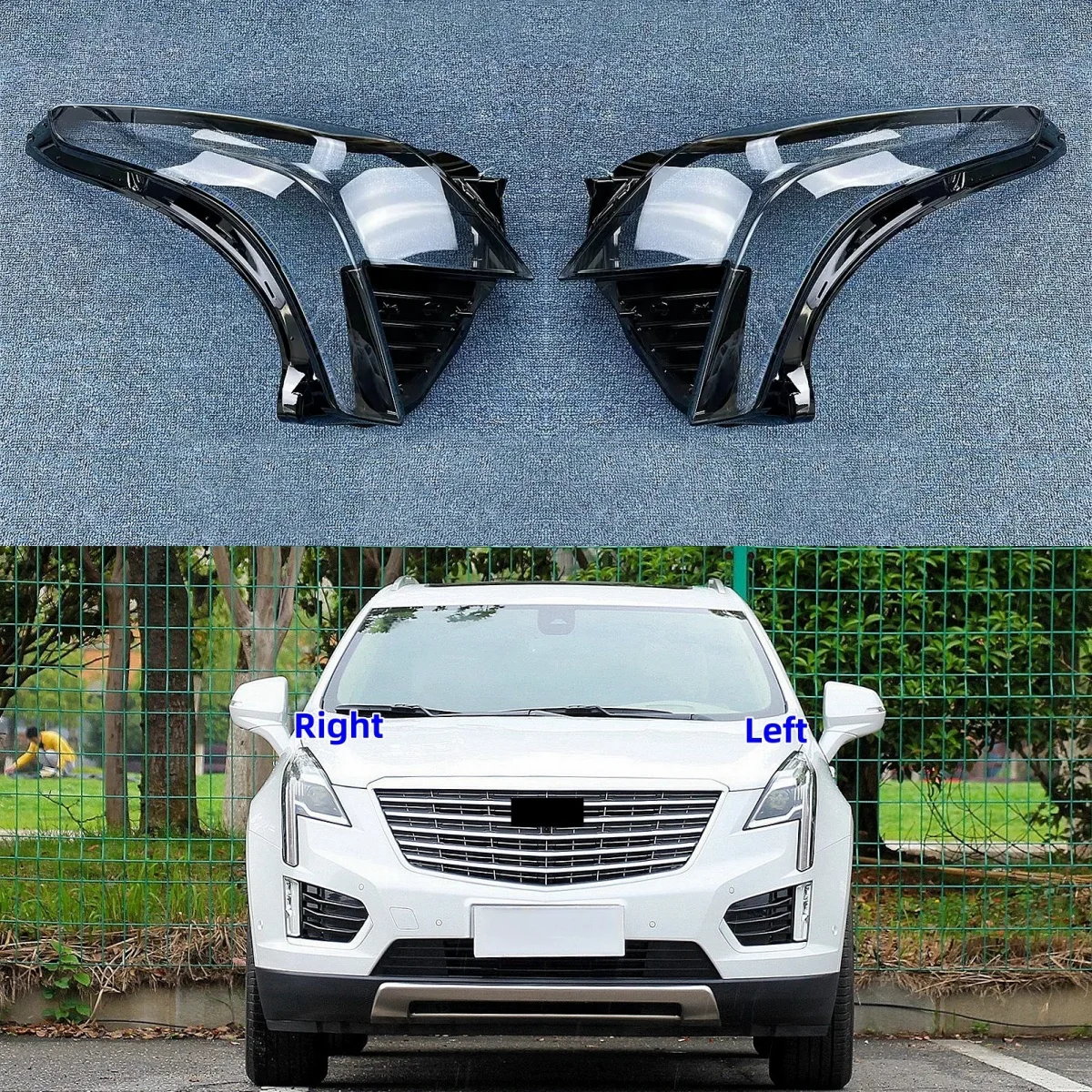 

Для Cadillac XT5 2016 2017 2018 2019 2020 2021 2022 2023 Автоаксессуары Крышка передней лампы Замените оригинальный абажур