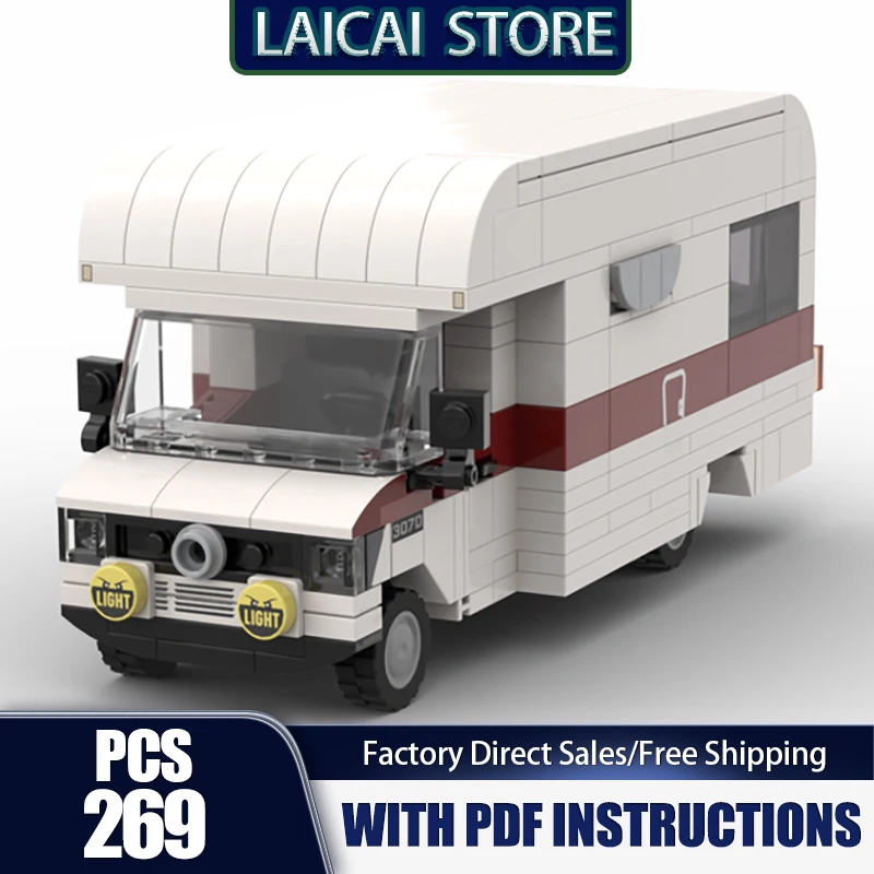 مدينة سيارات نموذج Moc قوالب بناء شاحنة التخييم نموذج التكنولوجيا وحدات كتل الهدايا البناء لعبة عيد الميلاد DlY مجموعة الجمعية