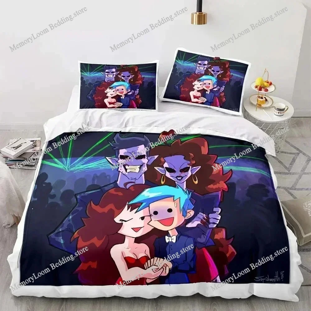 3D Printing Trendy Soft  Friday Night Funkin Game Bedding Set Duvet Cover Pillowcase Comforter King/Queen Size Boys Adult Bed