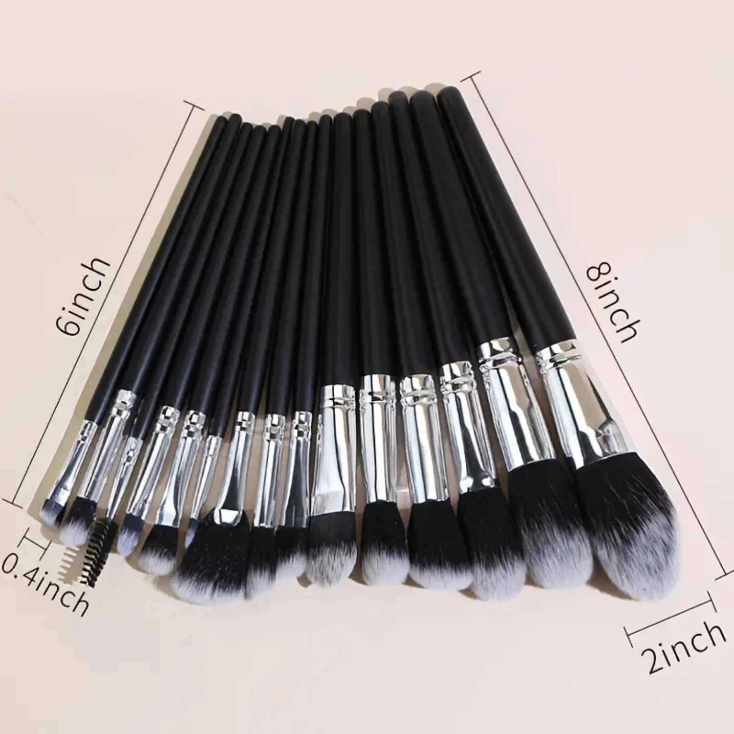 Professional 15pcs Makeup Brush Set - Large Kabuki Tools for Foundation, Powder, and Blush