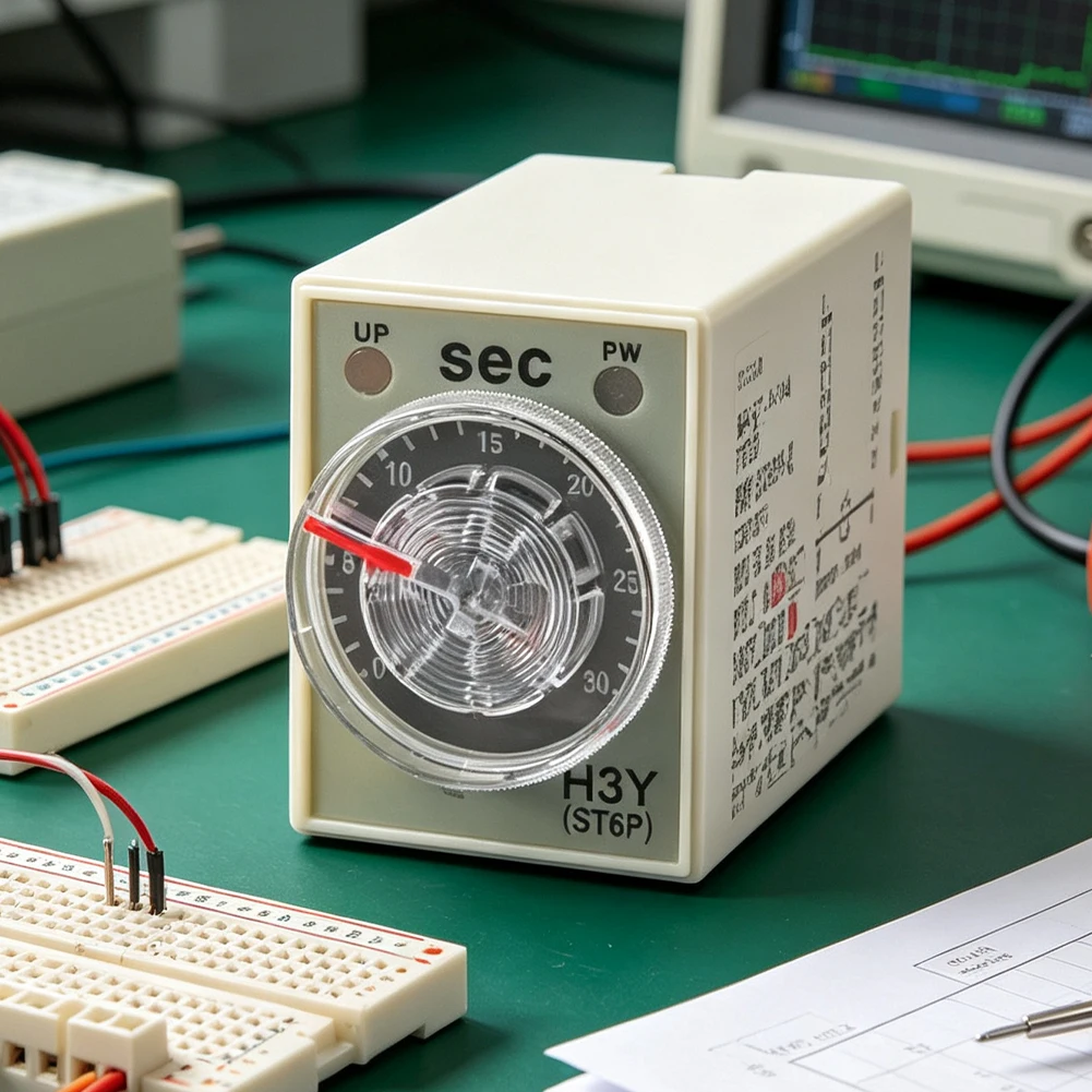 8 Terminal Adjustable Delay Timer Relay 220VAC 30S For H3Y ST6P-2 Industrial Motor Control Automation Speed/Controller