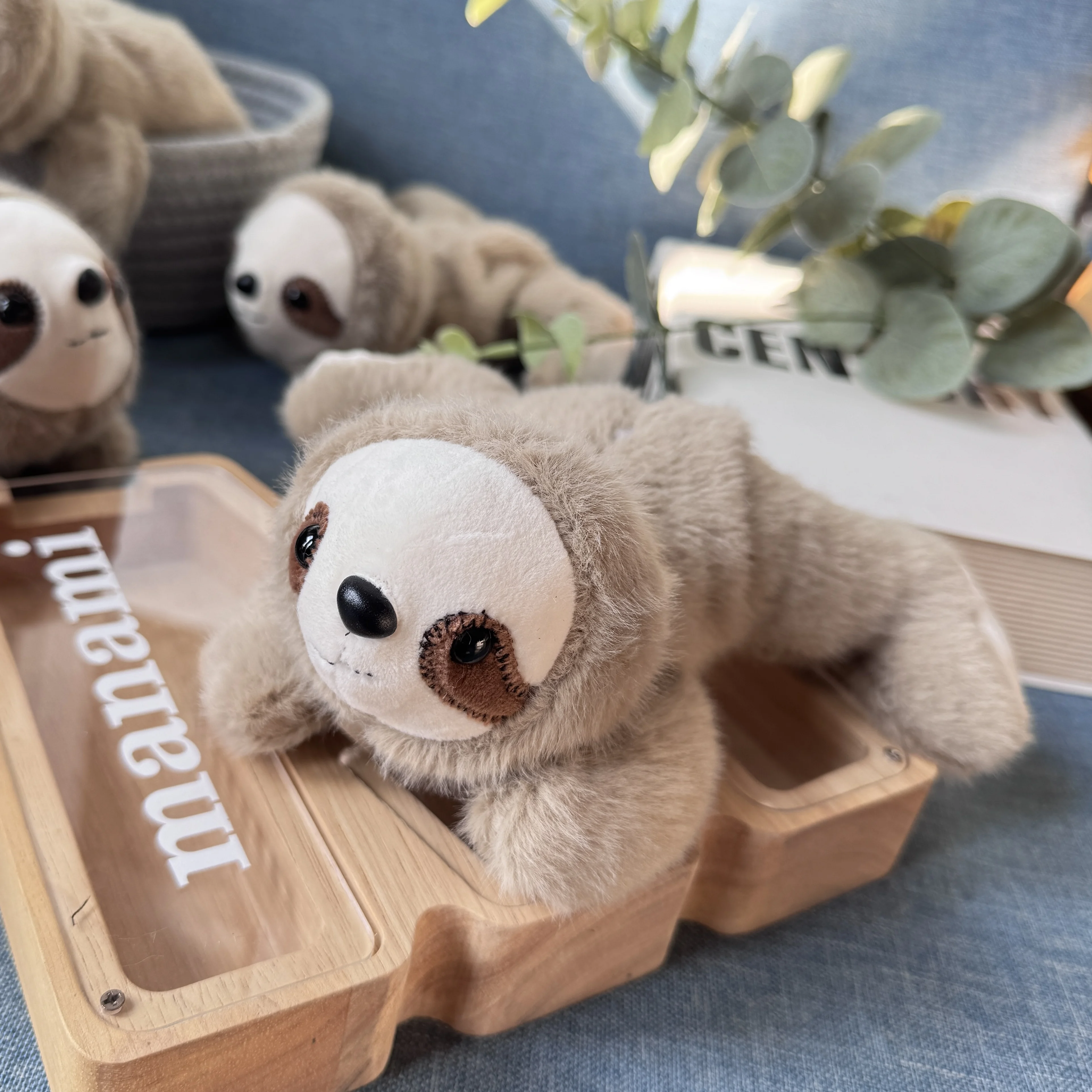 ตุ๊กตาสลอธจำลองขนาด 20 ซม. ตุ๊กตาสัตว์นุ่มนิ่ม ของตกแต่งบ้าน ของขวัญวันเกิด