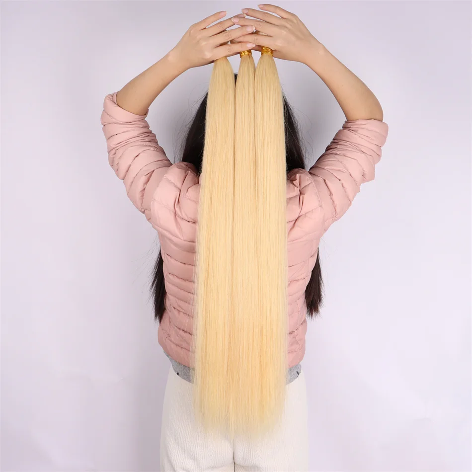 SWANEE 12A 10-30 Inch Blonde 613 Human Hair Bundles 100% Unprocessed Raw Lady Hair Extensions for Black Women Hairs Salon supply