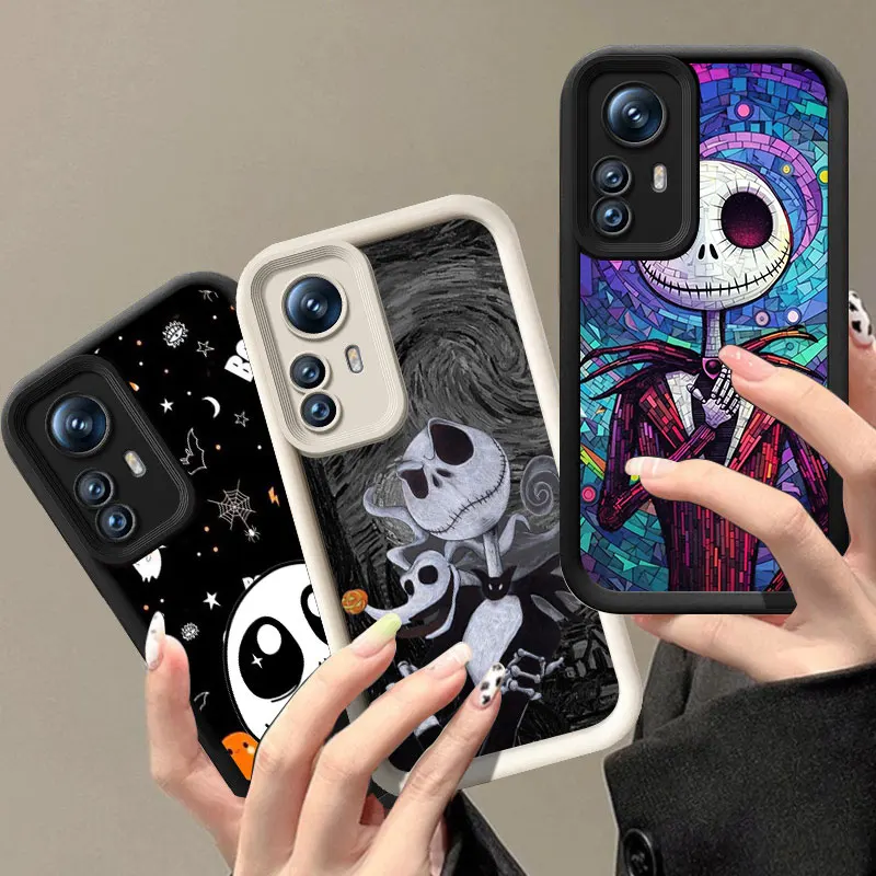 J-Jack Skellington Skull Phone Case For Xiaomi 11 12 13 Lite 12T 13T 14T Pro Redmi A1 A2 Plus A3 9A 9C 9T 10C 12C 13C 5G 14C