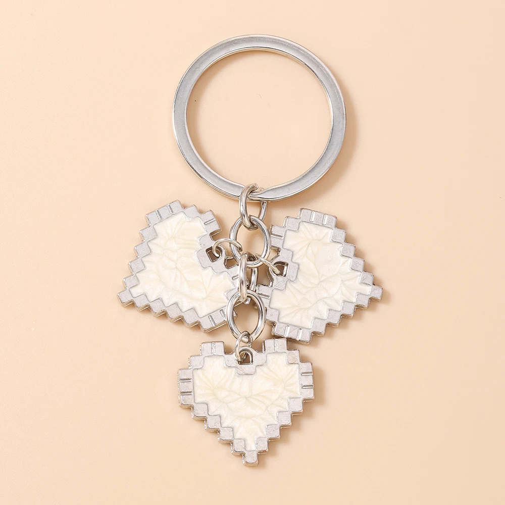 Aihua Fashion Bunte Herz-Schlüsselanhänger für Damen und Herren, Autoschlüssel, Handtaschenanhänger, Schlüsselringe, Accessoires, DIY-Schmuckdekoration – Detail 5