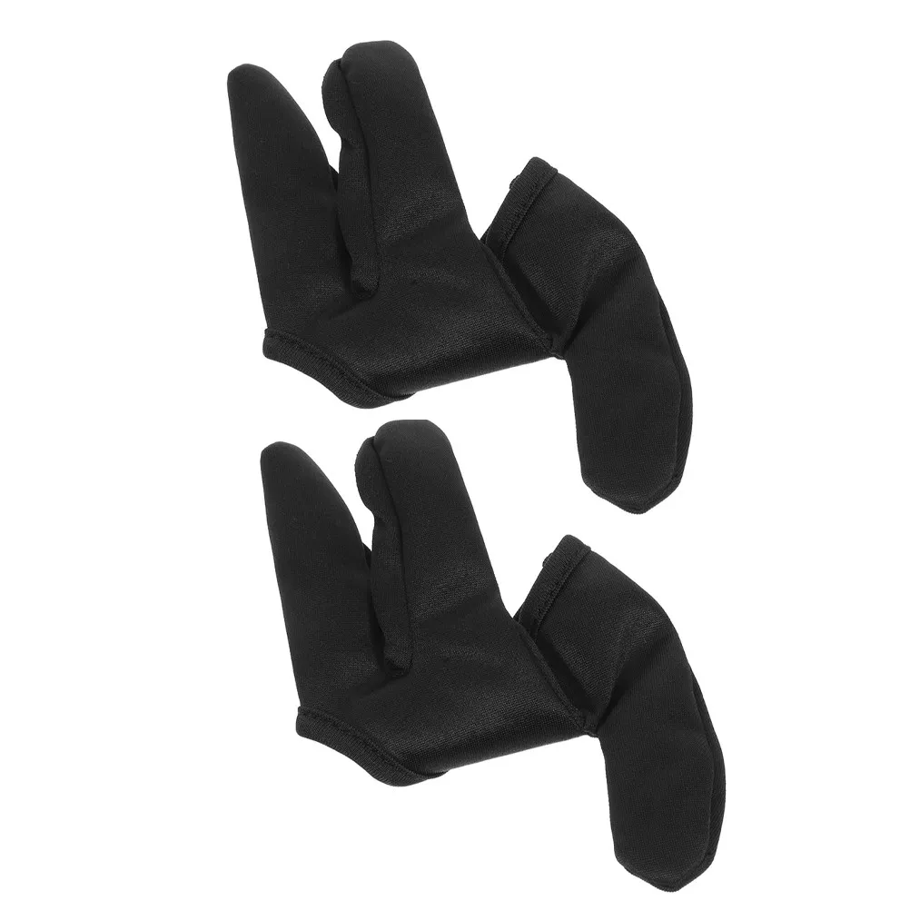 

2Pcs Heat Resistant Three Finger Gloves Hair Styling Curling Wand Straightener Thermal Protection Comfortable Home Salon Use