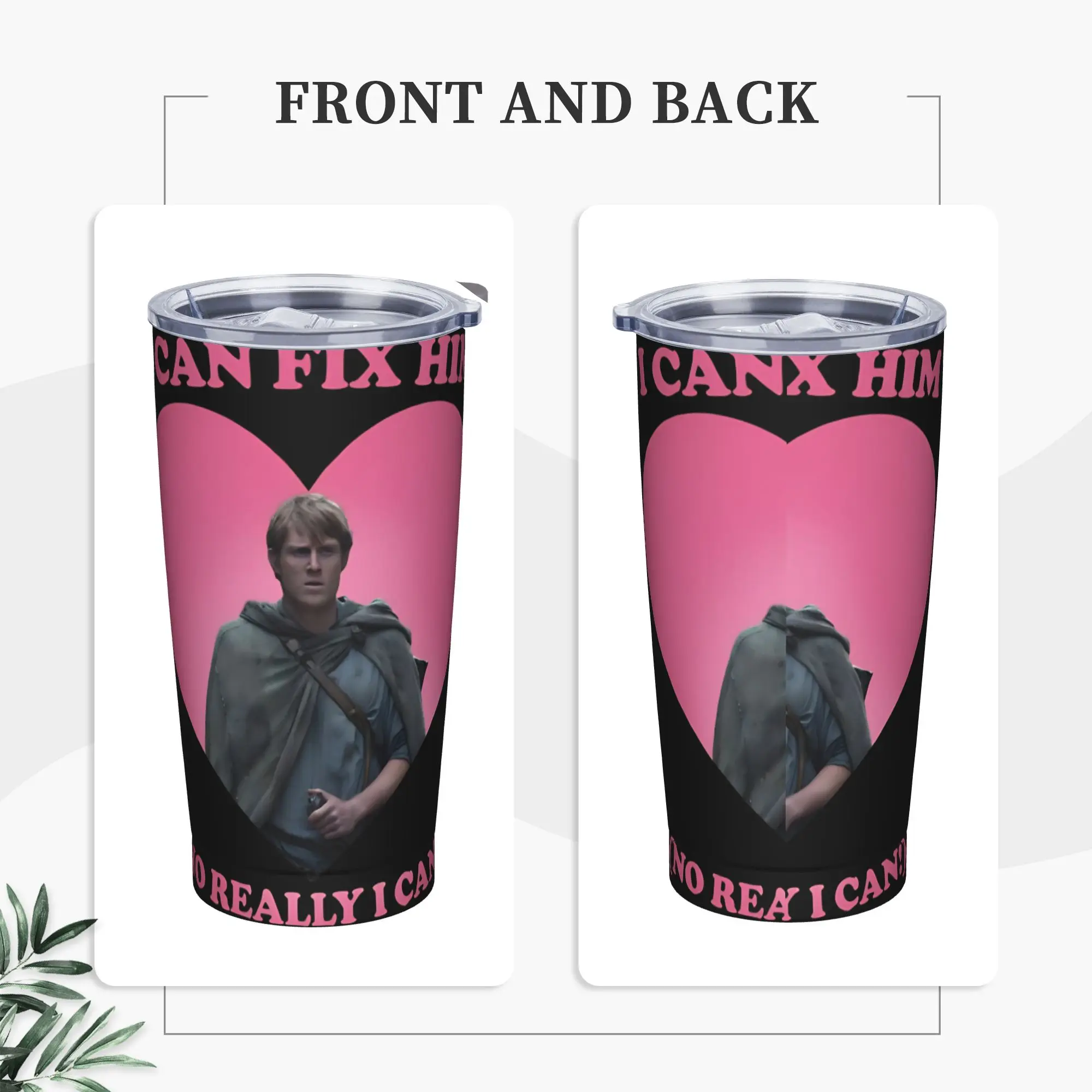 I can fix him Peter Claffey Knight Seven Kingdoms Insulated Tumbler with Lid  Vacuum Coffee Mugs Home Hot Cold Drinks Cup, 20oz