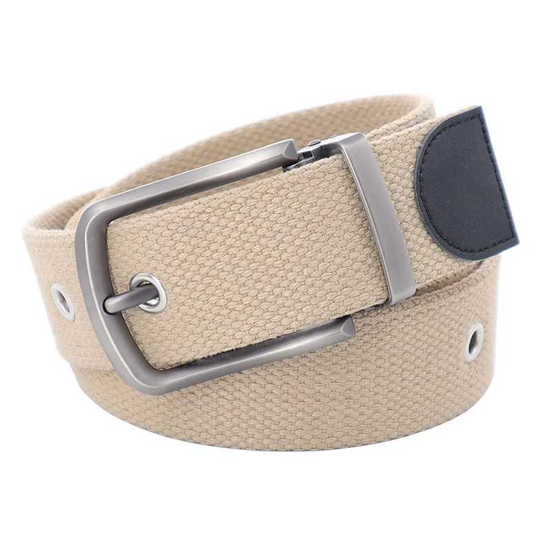 Men Belt Quality Thickening Canvas Belt Alloy Pin Buckle Men's Belt Sports  Casual Versatile Belts Cowboy Pants Training Belt