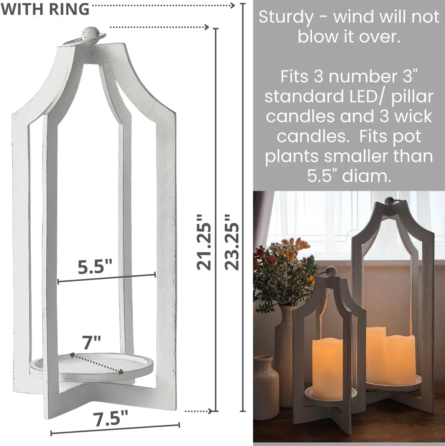 Farmhouse Lantern Candle Holder 23