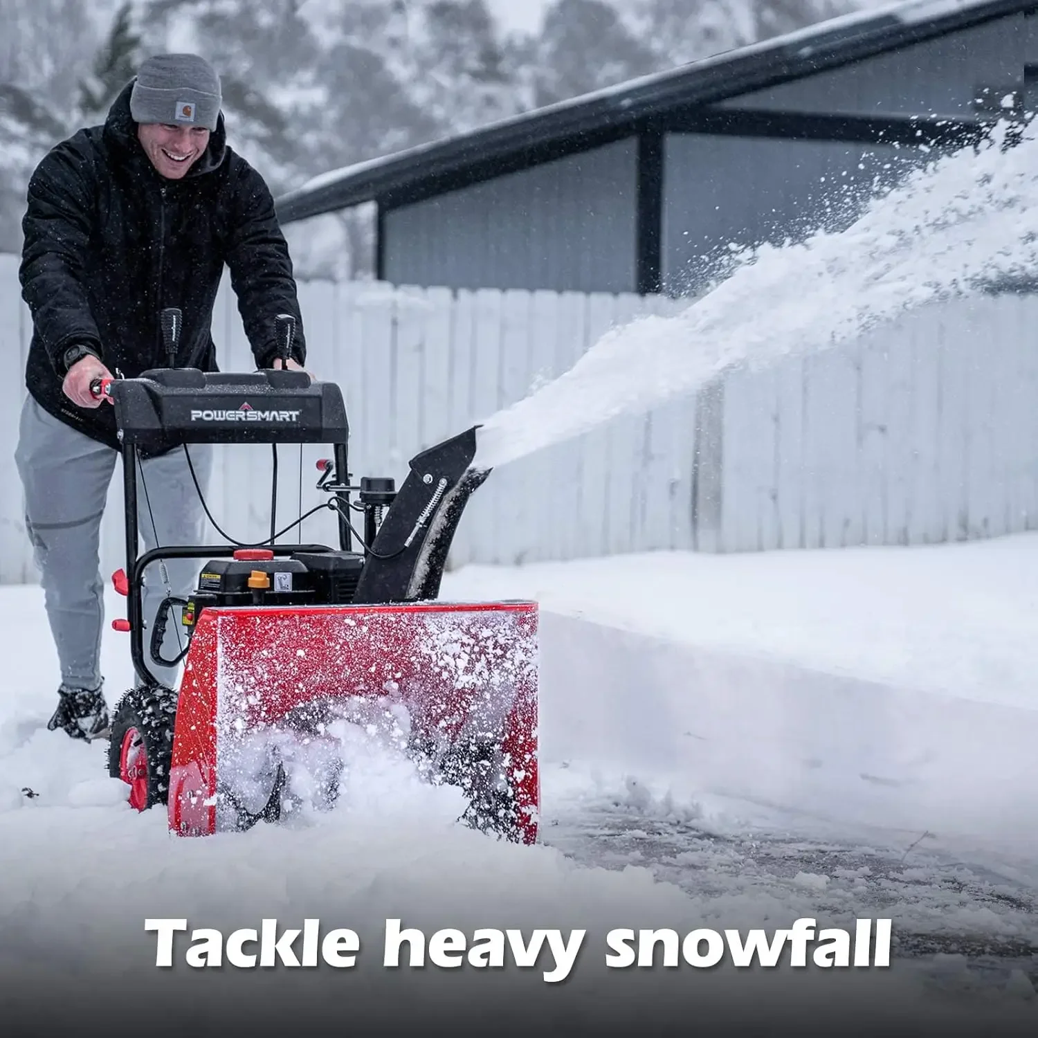 Gas Snow Blower 24-Inch 2-Stage Self-Propelled 212cc Engine Gas Powered with Electric Start, LED Light