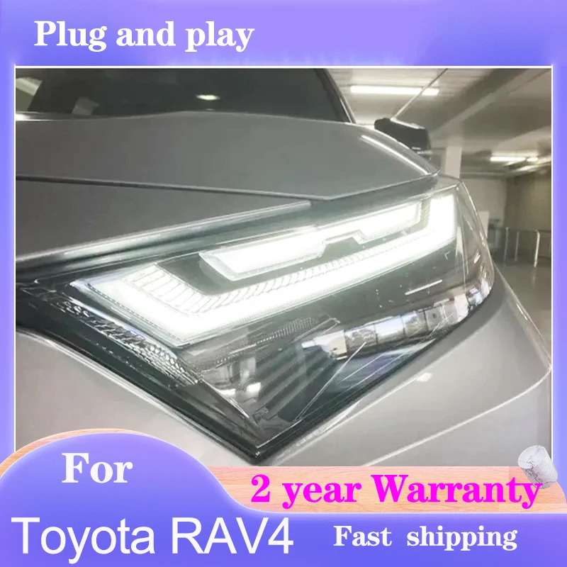 Car Styling for Toyota RAV4 Head Lamp 2019-2022 RAV4 Headlight DRL Turn Signal High Beam Projector Lens