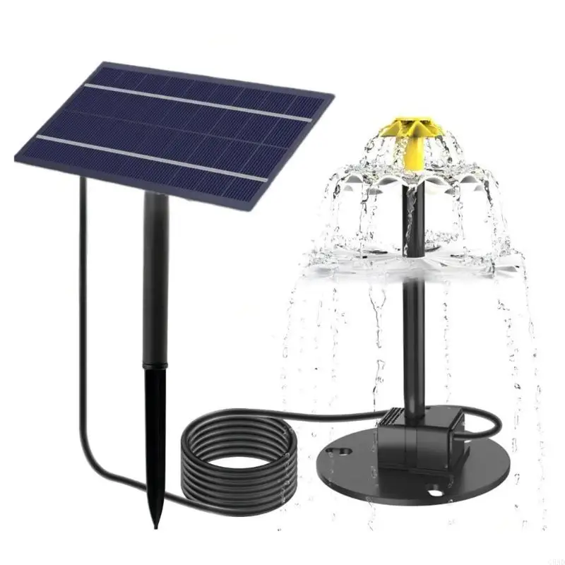 Automatic Solars Bird Bath Fountains Pumps With Regulable Sprays Pattern C5AD