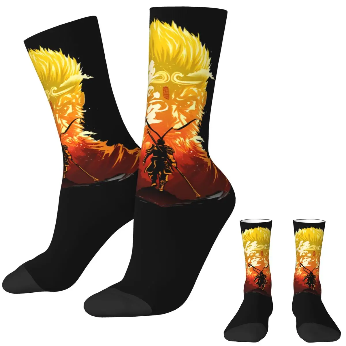 

The Monkey KingBlack Myth Wukong Sun Wukong Stockings Graphic Vintage Socks Winter Non Skid Socks Men's Climbing Soft Socks
