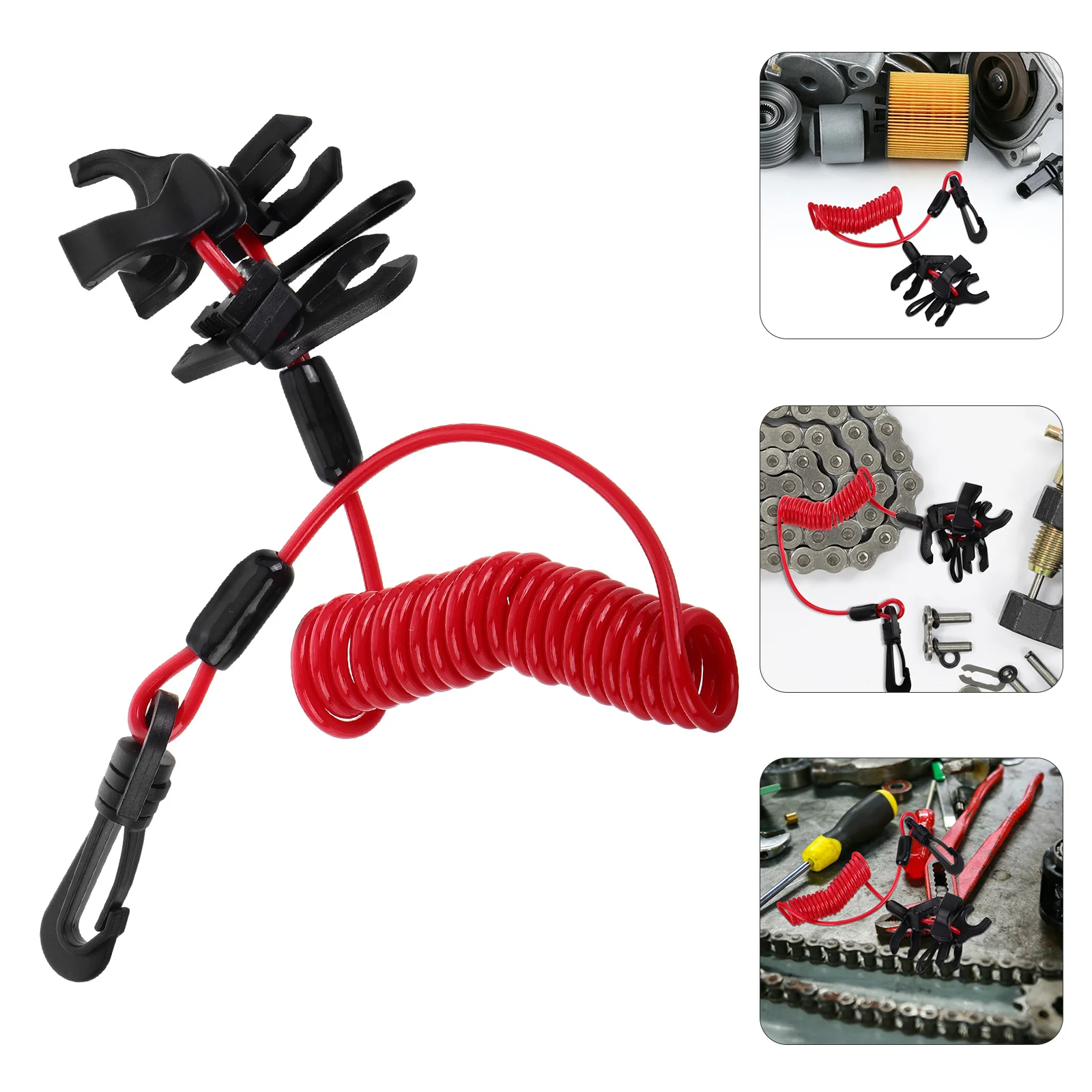 Cordón de seguridad Universal para Motor fueraborda, cable duradero, parada de emergencia, accesorios para motores de barcos