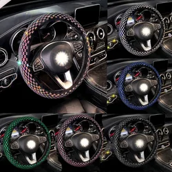 Fashion Luxury Crystal Car Steering Wheel Covers Case Diamond Handlebar Cover Unisex Car Interior Deco Accessories Auto Styling