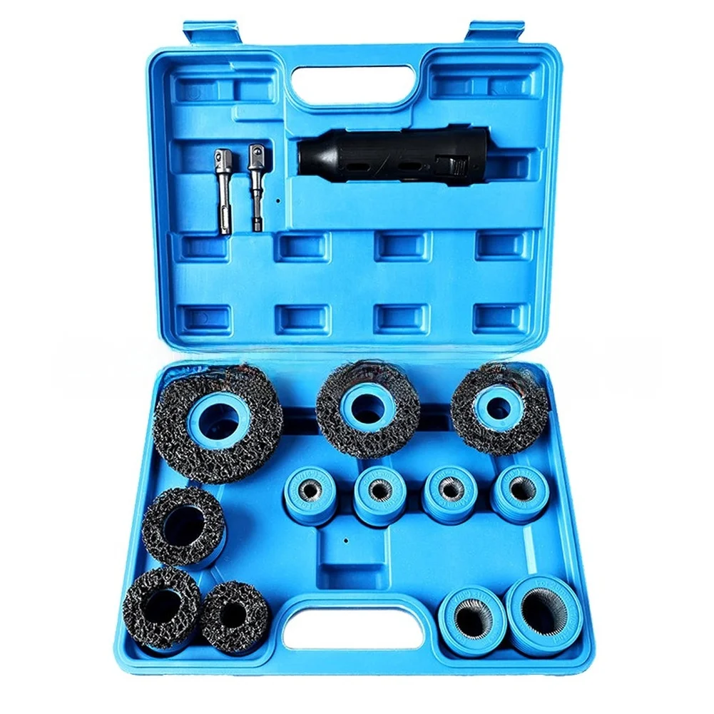 15pcs-steel-wire-wheel-screw-rust-removal-brush-kit-multi-size-brush-heads-auto-tire-lug-nut-polishing-tool