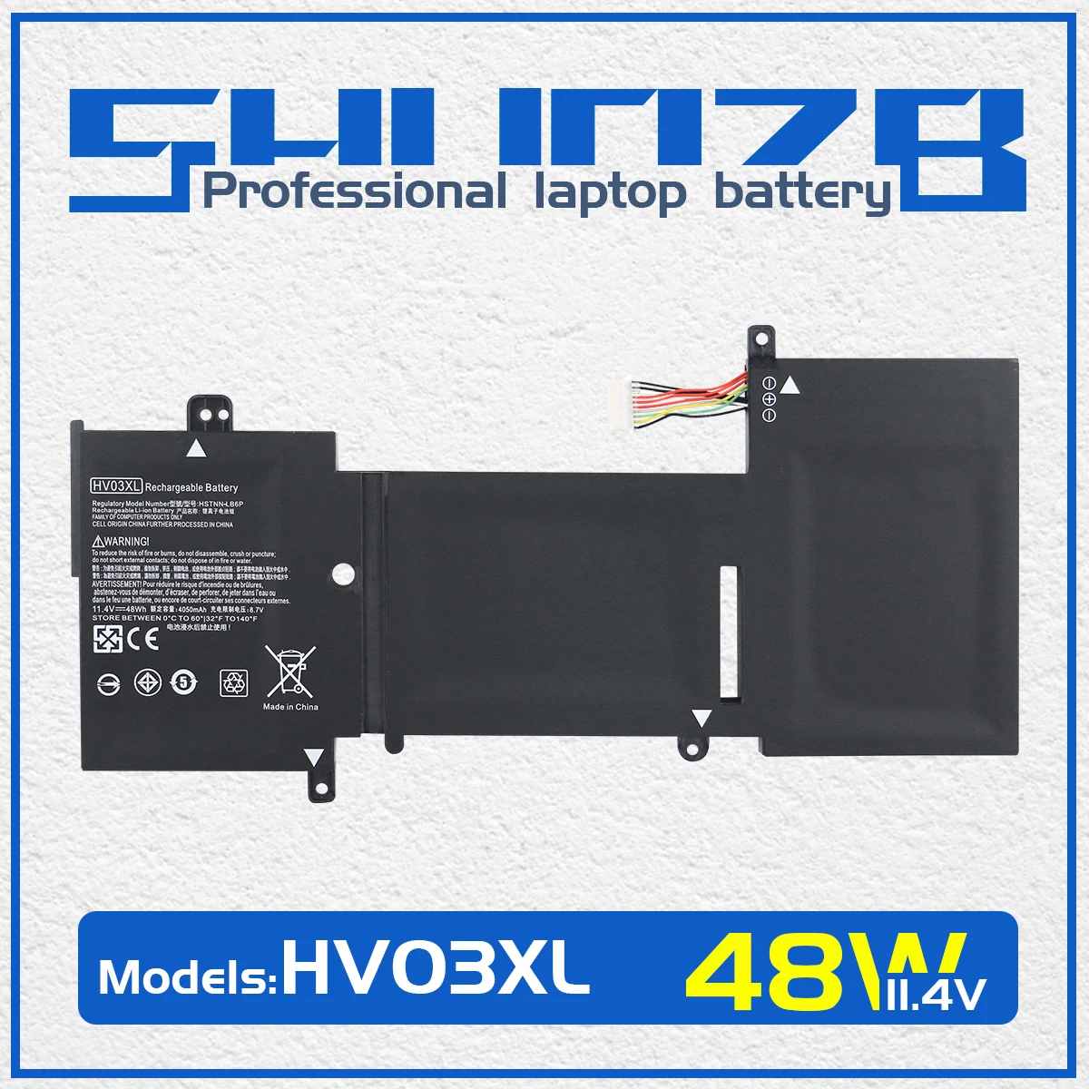 

Laptop Battery HV03XL for HP X360 310 G2 TPN-W112 HSTNN-LB7B 818418-421 817184-005 3ICP7/60/80 11.4V 48WH Free Tools