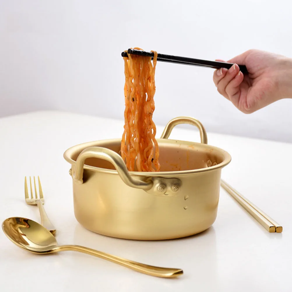 

1 set 1 Set Multi-Function Ramen Pot Aluminum Korean Noodle Cooker For Camping Picnic Home Use Soup Cookware Kitchen Accessory