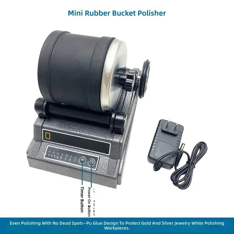 Electric Grinder Low Speed Roller Polishing Machine for Small Buddha Bead Jade Bodhi Walnut Cleaning and Polishing