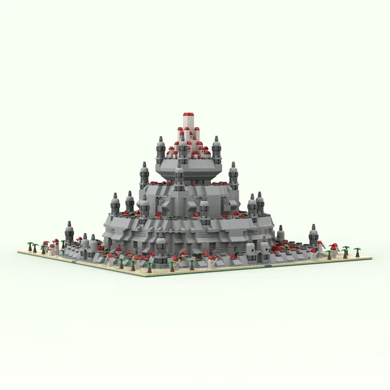 Bloques de construcción Moc de película famosa, modelo de escena, Castillo Minas Tirith, bloques de construcción modulares, juguete de regalo para niños, conjunto DIY de montaje