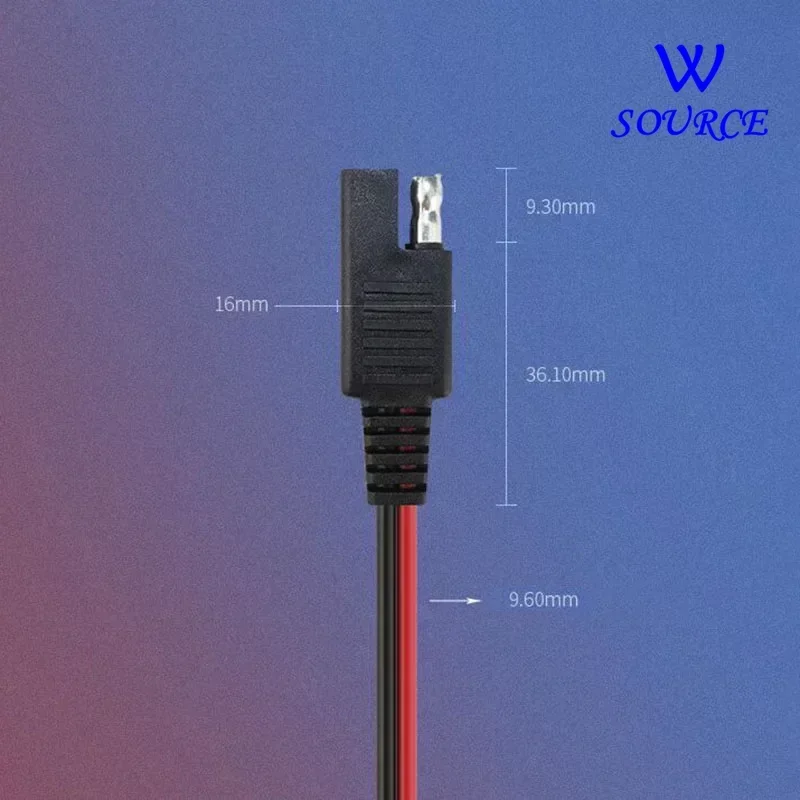 18AWG 12CM SAE Male Female Cable Power Extension Connector Wire for DIY Automotive Solar Battery Plug Wire SAE Cable P1