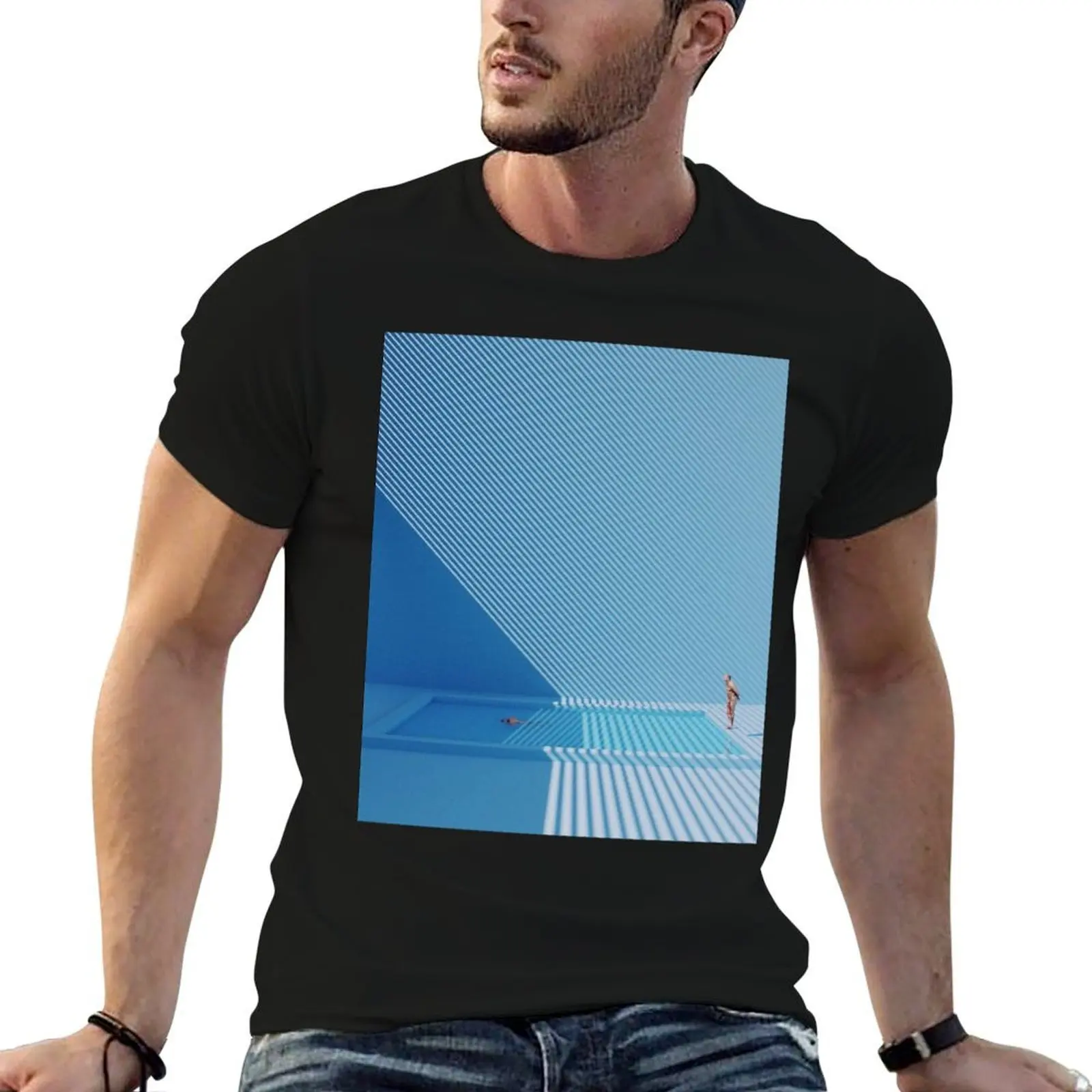 

David Hockney Pool Paintings T-Shirt cotton t shirts man 100% essential t shirt t shirts for man graphic vintage T-shirt